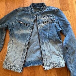 Ford Blue Denim Moto Jacket with Chest Patch